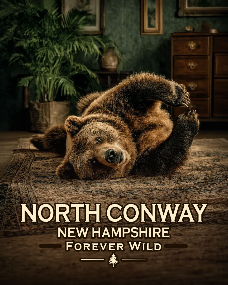 North Conway, New Hampshire  - Forever Wild - Bear Playing on Rug