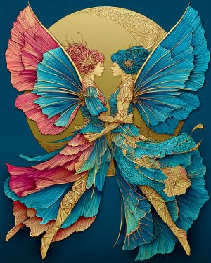Nouveau Fairy Dance - Faires Art Print