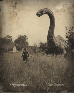 Oklahoma - Friend or Foe - Vintage Style Agriculture Cryptid Photo