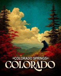 One High Bear - Colorado Springs Souvenir Art Print