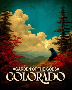 Pika Cowboy - Garden of the Gods Souvenir Art Print