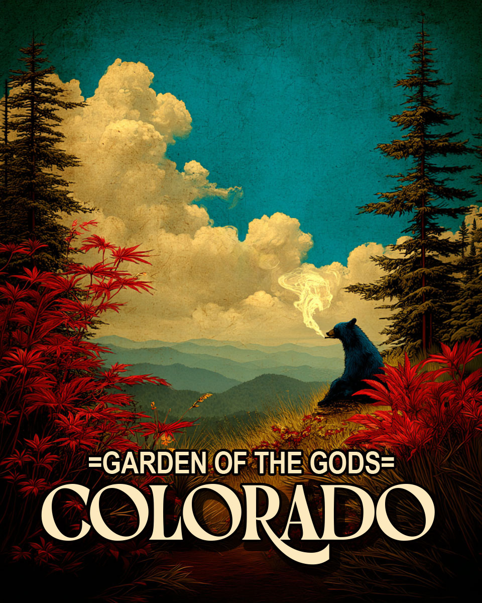 Pika Cowboy - Garden of the Gods Souvenir Art Print