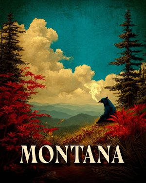 One High Bear -  Montana Souvenir Art Print