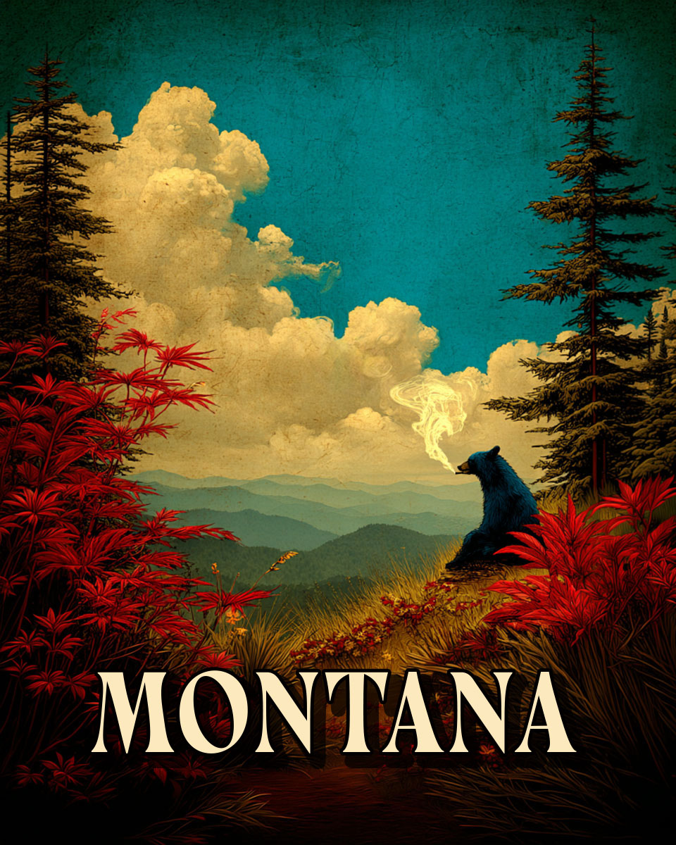 One High Bear -  Montana Souvenir Art Print