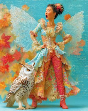 Opal Shineveil With Her Owl - Faires Art Print