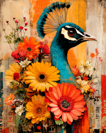 Pop-Art Peacock Art Print