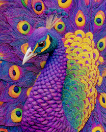 Purple Peacock Art Print