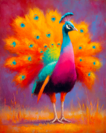 Vivid Peacock Art Print