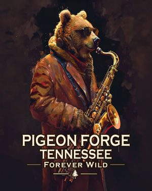 Pigeon Forge Tennessee  - Forever Wild - Bear Playing the Saxaphone