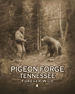 Pigeon Forge Tennessee  - Forever Wild - Bigfoot Discussing Things with a Bear