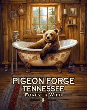 Pigeon Forge Tennessee  - Forever Wild - Black Bear in Tub