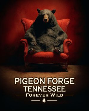 Pigeon Forge Tennessee  - Forever Wild - Lazy Bear in Chair