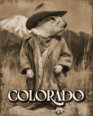 Pink Cowgirl Hat - Colorado Art Print