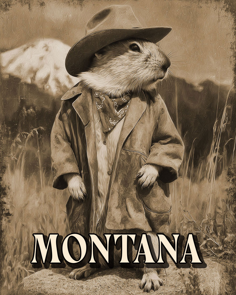 Pika Cowboy -  Montana Souvenir Art Print