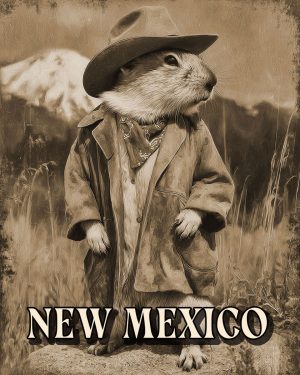 Pika Cowboy -  New Mexico Souvenir Art Print