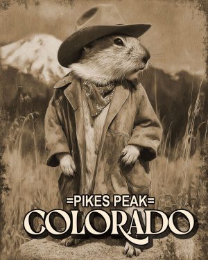 Pika Cowboy -  Pikes Peak Souvenir Art Print