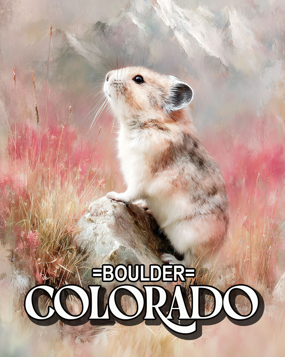 Pink Pika - Boulder Colorado Souvenir Art Print.jpg