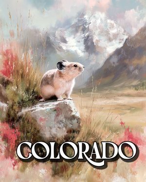 Pink Pika Landscape - Colorado Souvenir Art Print