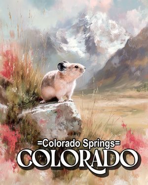 Pink Pika Landscape - Colorado Springs Souvenir Art Print