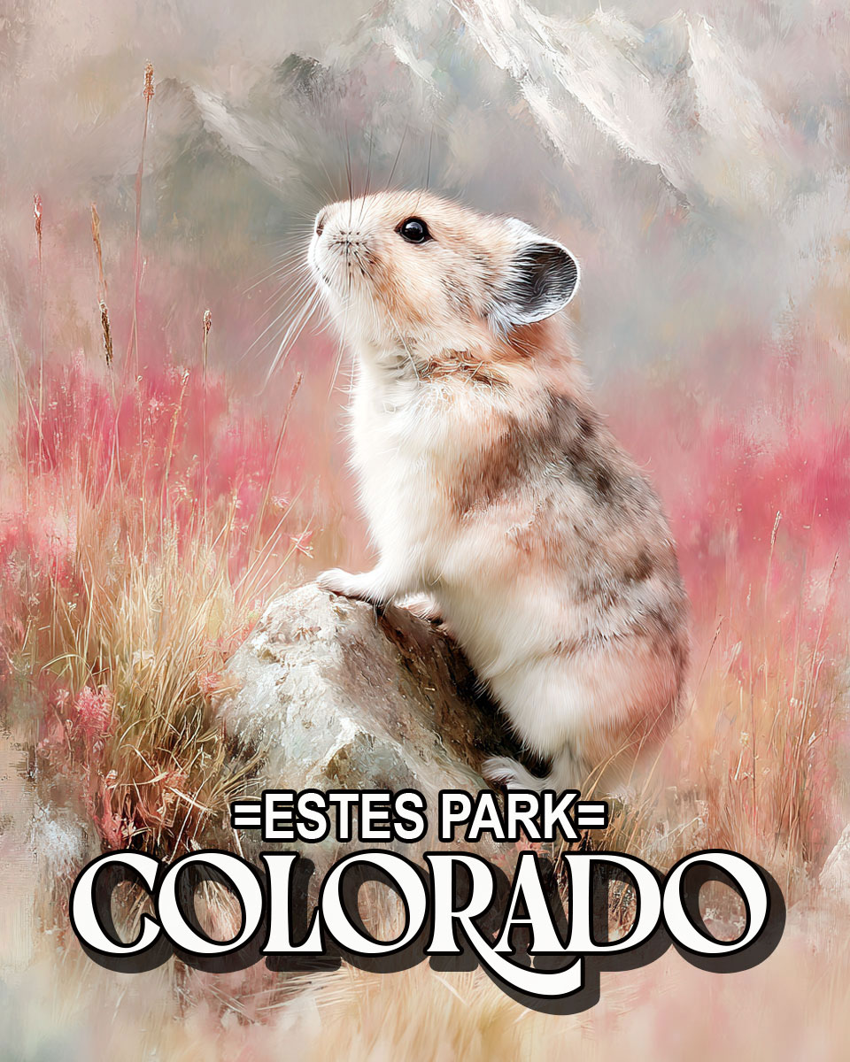 Pink Pika - Estes Park Souvenir Art Print