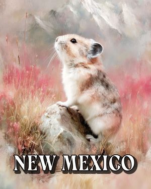 Pink Pika -  New Mexico Souvenir Art Print