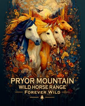 Pryor Mountain Wild Horse Range Montana - Forever Wild Horses Souvenir Art Print