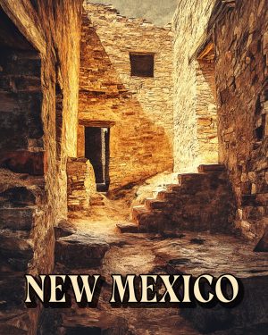 Pueblo Ruins -  New Mexico Souvenir Art Print