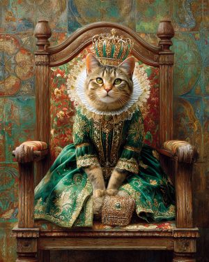 Queen Kitty on Her Throne - Cats with Personalities