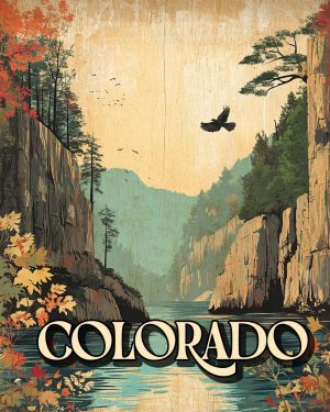 Raven Flying - Colorado Souvenir Art Print