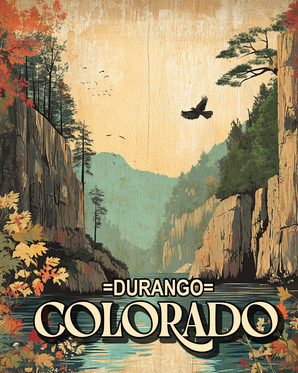 Raven Flying -  Durango Souvenir Art Print