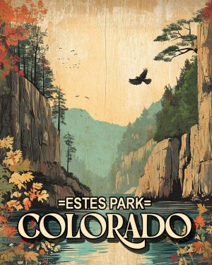 Raven Flying -  Estes Park Souvenir Art Print