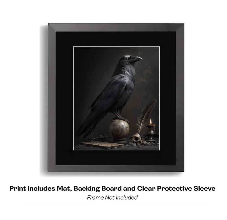 Raven Perched Atop Orb