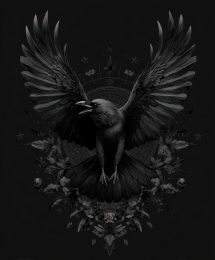 Raven in Black on Black