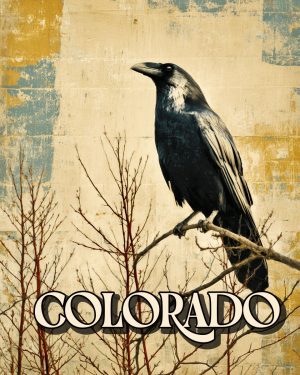 Raven in Tree - Colorado Souvenir Art Print