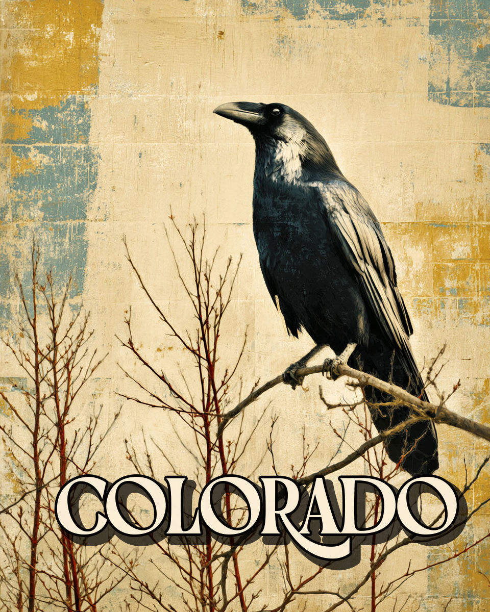 Raven in Tree - Colorado Souvenir Art Print