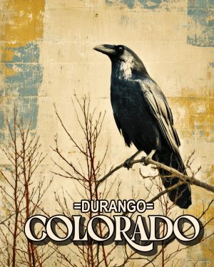Raven in Tree -  Durango Souvenir Art Print