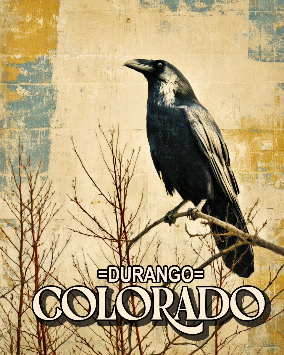 Raven in Tree -  Durango Souvenir Art Print