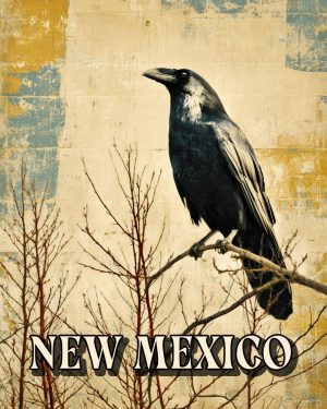 Raven in Tree -  New Mexico Souvenir Art Print