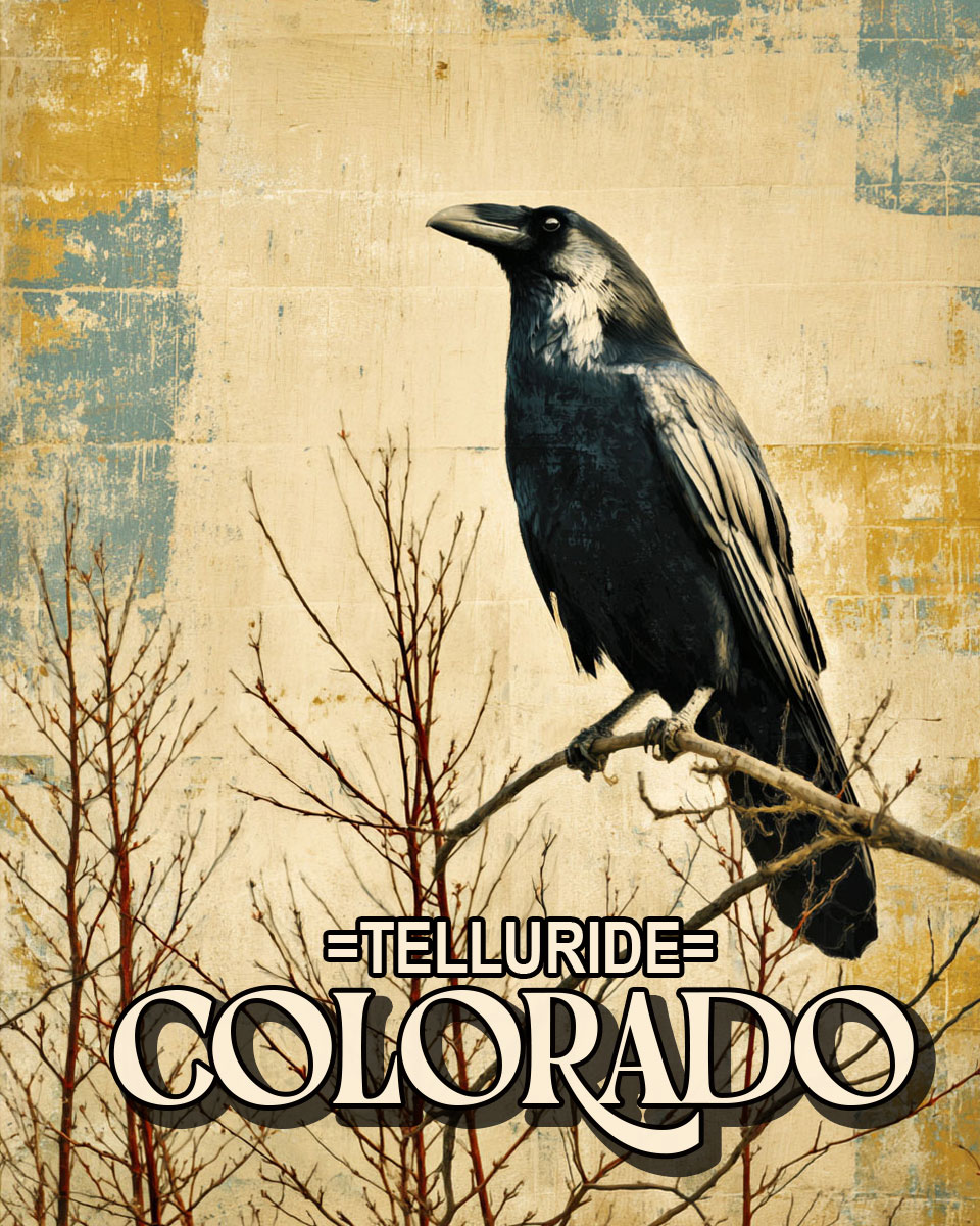 Raven in Tree -  Telluride Souvenir Art Print