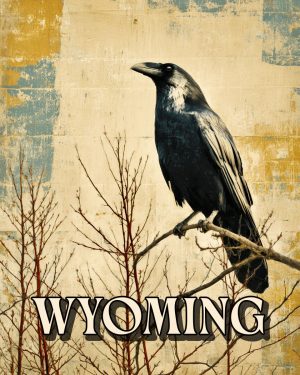 Raven in Tree -  Wyoming Souvenir Art Print