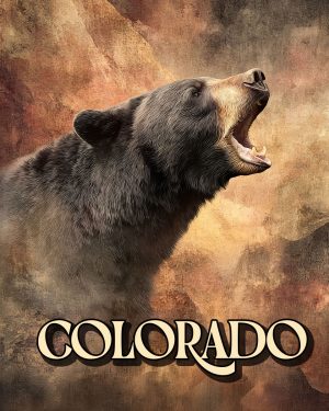 Roaring Bear Cub - Colorado Souvenir Art Print