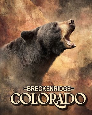 Roaring Bear Cub - Breckenridge, Colorado Souvenir Art Print
