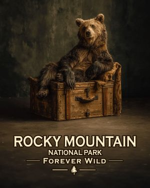Rocky Mountain National Park  - Forever Wild - Black Bear Bear Posing on Luggage