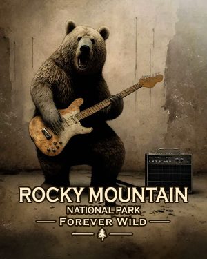 Rocky Mountain National Park  - Forever Wild - Black Bear  Playing Guitar