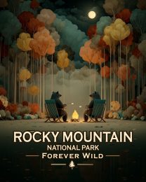 Rocky Mountain National Park  - Forever Wild - Black Bears Roasting Marshmallows