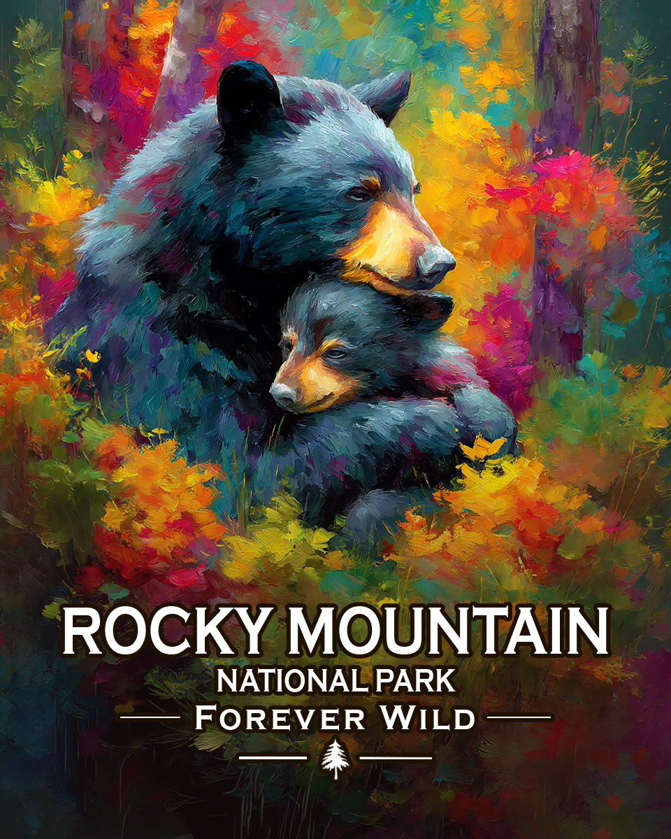 Rocky Mountain National Park  - Forever Wild - Mom & Baby Bear
