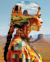 Thinking About Her Love of the Land - Southwestern Style Art Print