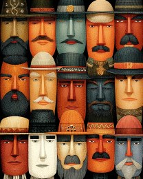 Many Faces - Southwestern Style Art Print