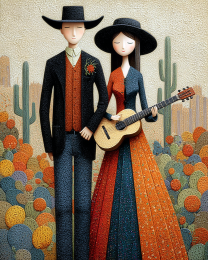 Desert Couple - Southwestern Style Art Print