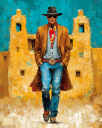 Heading Home from Church - Southwestern Style Art Print